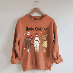 Howdy Christmas Western Cowgirl Rodeo Sweatshirt