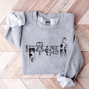 Cute Cats in a Row Sweatshirt