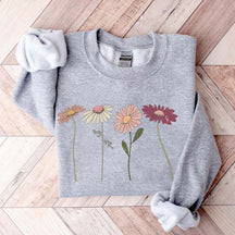 Vintage Floral Boho Wildflower Cottagecore Sweatshirt