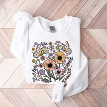 Vintage Floral Butterfly Sweatshirt