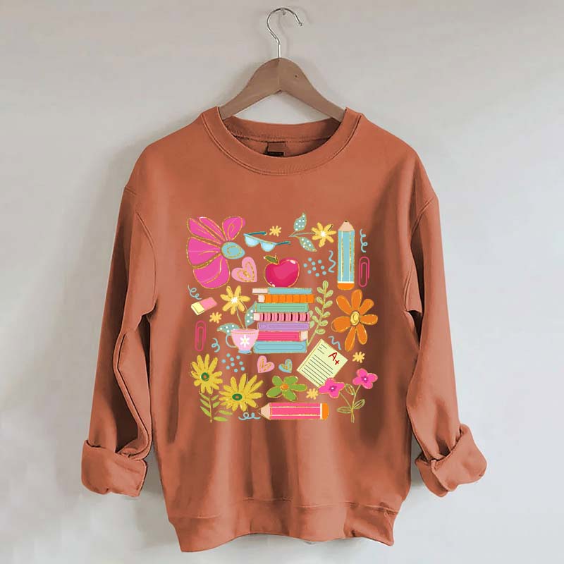 Back to School Bookish Botanical Sweatshirt