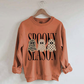 Leopard Ghost Spooky Season Sweatshirt