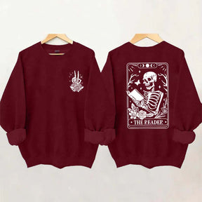 The Reader Tarot Card Front And Back Printing Sweatshirt