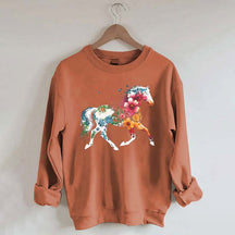 Floral Horse Wildflower Sweatshirt