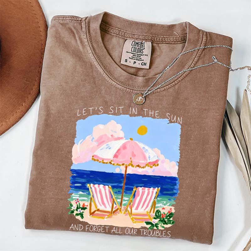 Sit In The Sun Coastal Summer T-Shirt