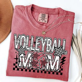 Checkered Volleyball Mom T-Shirt