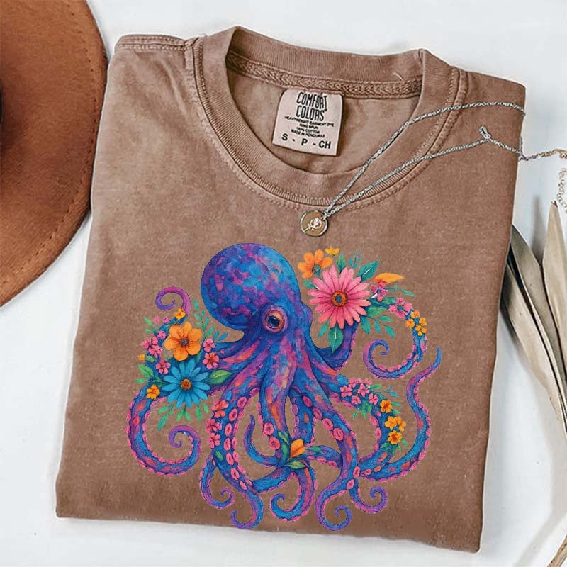 Octopus Floral T-Shirt