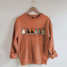 Spooky Boston Terrier Halloween Sweatshirt