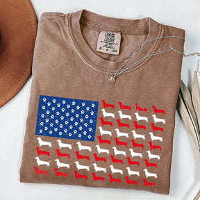 Dachshund American Flag T-Shirt