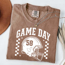 Football Season Game Day Custom Number T-Shirt