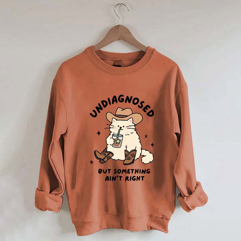 Undiagnosed But Something Ain't Right Cat Sweatshirt