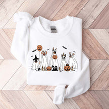 Retro Spooky Season Dog Ghost Sweatshirt