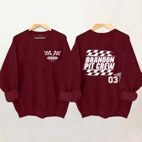 Personalized Pit Crew Racing Sweatshirt