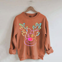 Neon Reindeer Christmas Sweatshirt