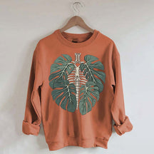 Retro Skeleton Plant Body Sweatshirt