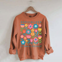 Radicalized By Basic Decency Flowers Sweatshirt