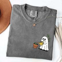 Halloween Pocket Ghost Plant T-Shirt