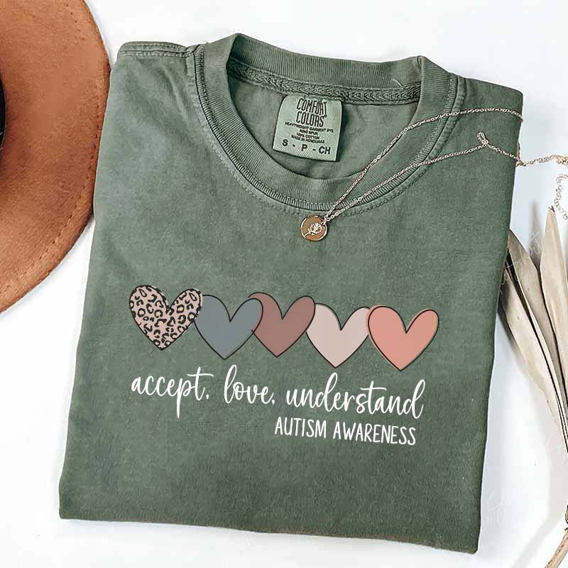 Accept Love Understand Autism Acceptance T-Shirt