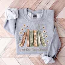 Just One More Chapter Retro Flowers Sweatshirt