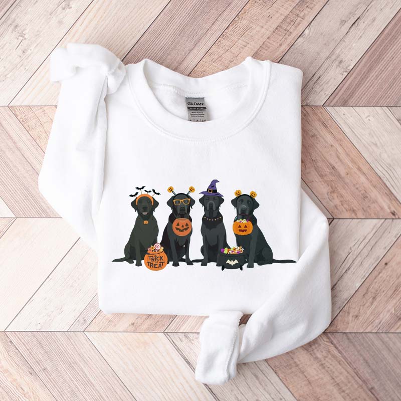Halloween Black Lab Fall Dog Sweatshirt