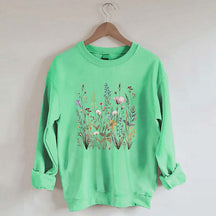 Pressed Flowers Watercolor floral Gender Sweatshirt