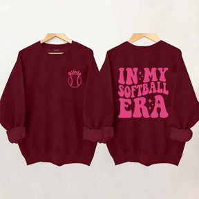 Personalized In My Softball Era Sweatshirt