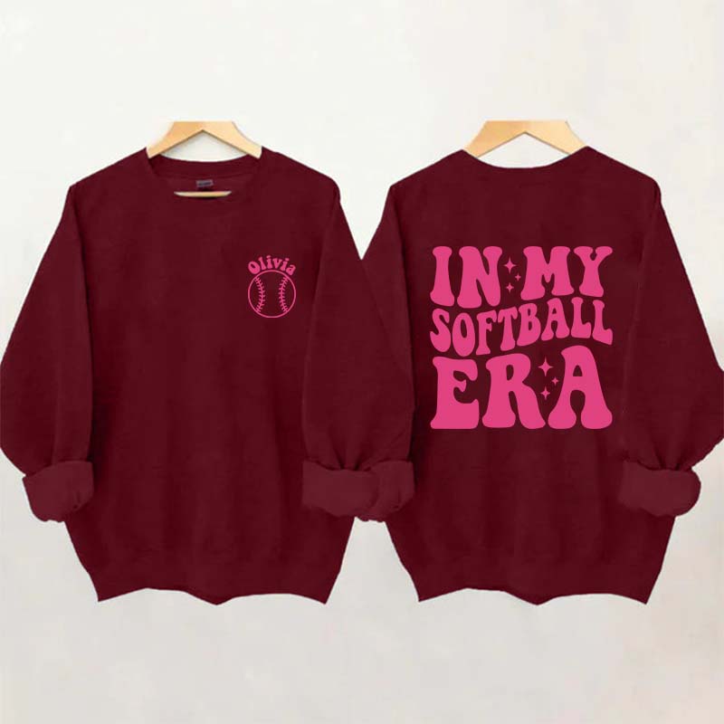 Personalized In My Softball Era Sweatshirt