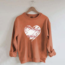 Baseball Heart Graphic Sweatshirt