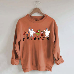 Cute Cartoon Christmas Friends Sweatshirt