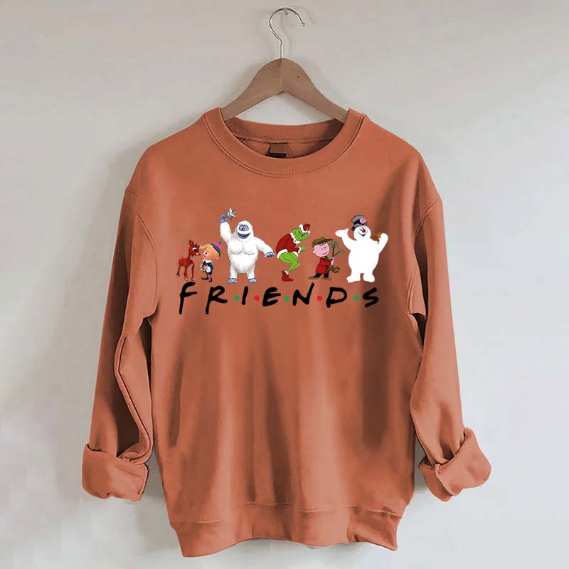 Cute Cartoon Christmas Friends Sweatshirt