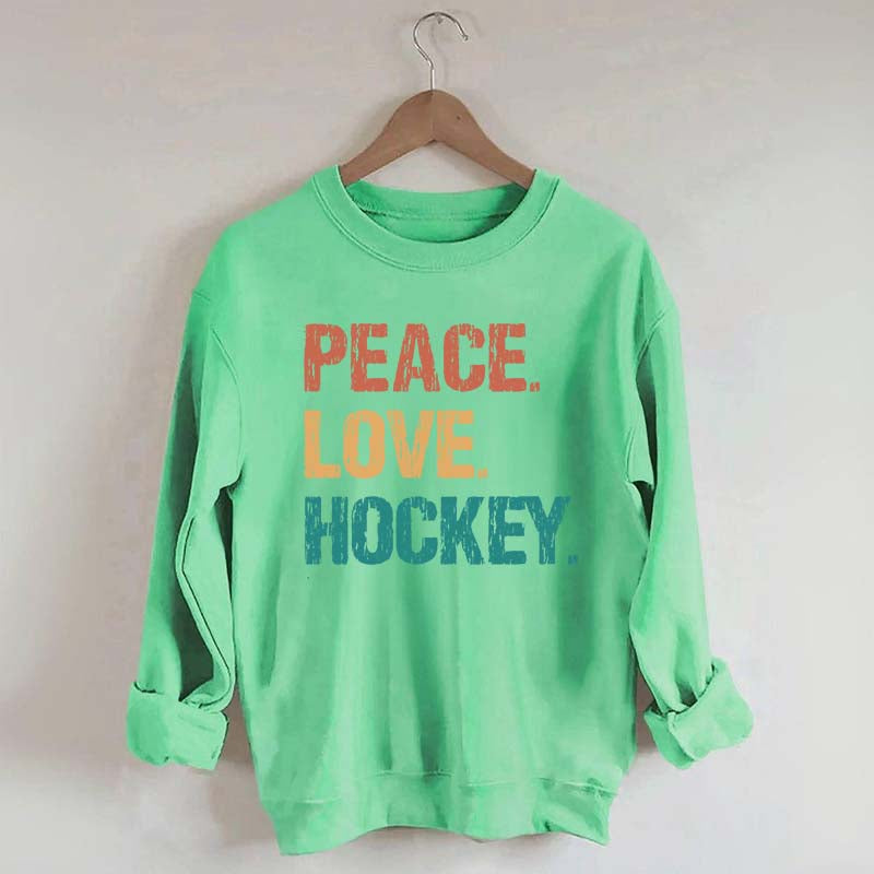 Peace Love Hockey Sweatshirt