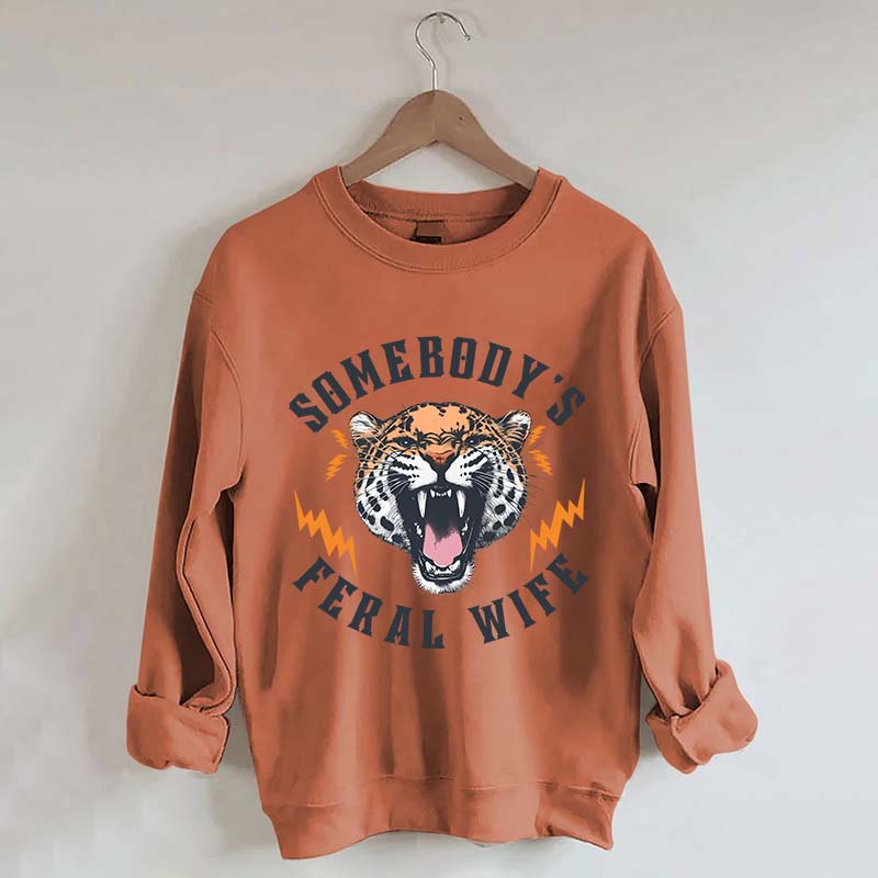 Trendy Feral Wife Leopard Sweatshirt