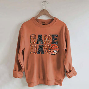 Game Day Basketball Bling Printed Sweatshirt