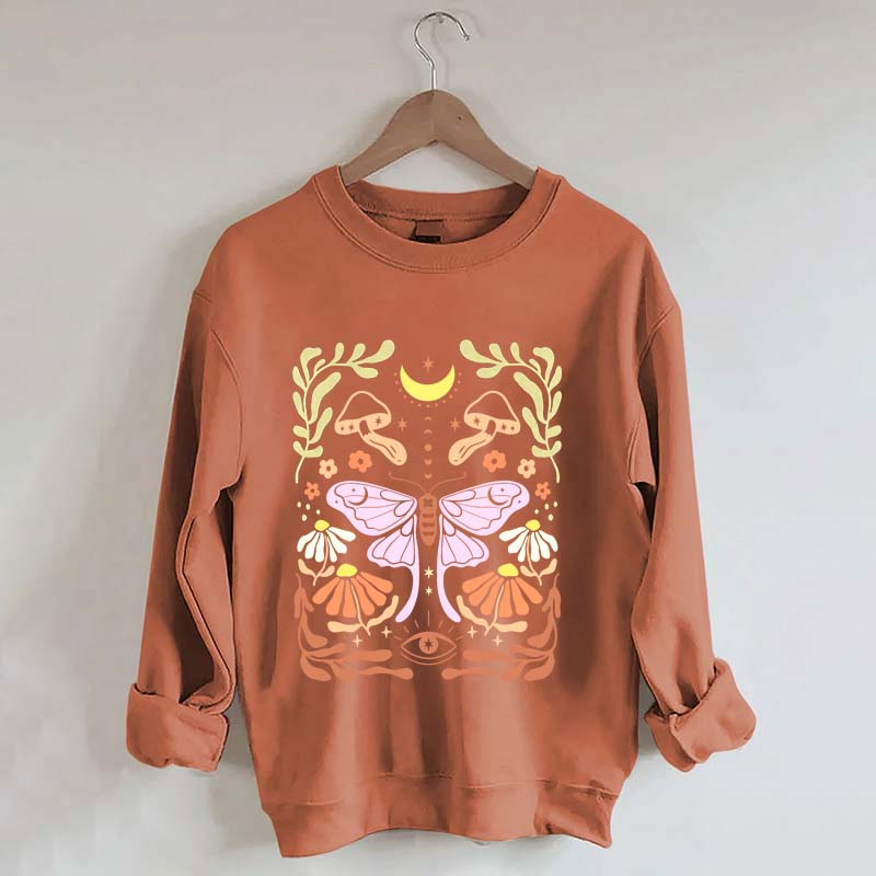 Luna Moth Floral Sweatshirt