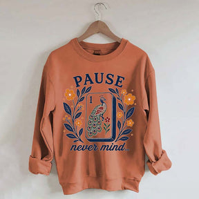 Pause Nevermind Peacock Mahjong Sweatshirt
