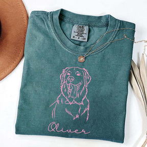 Custom Pet Love With Name And Photo T-Shirt