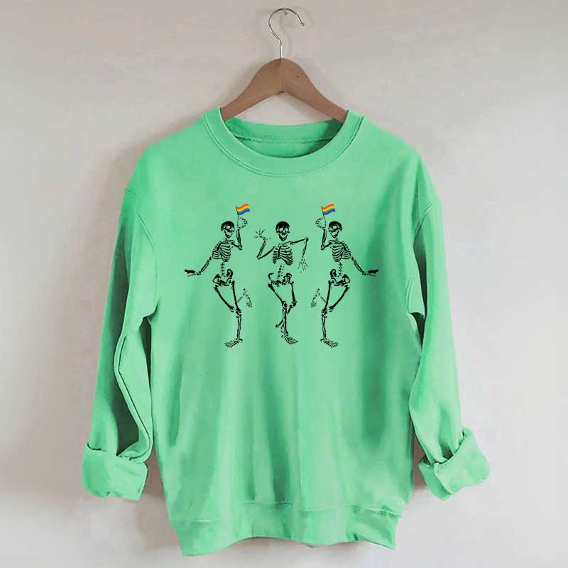 Skeleton Pride Rainbow Sweatshirt