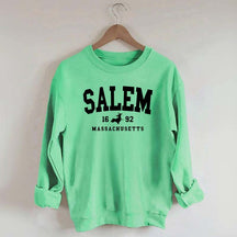 Salem Massachusetts Preppy Varsity Halloween Sweatshirt