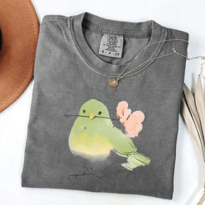Cute Bird With Flower T-Shirt
