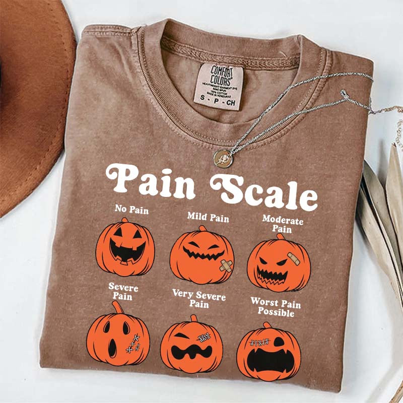 Pain Scale Fall Pumpkin Nurse T-Shirt