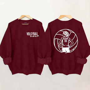 Personalized Volleyball Mom Name & Number Sweatshirt