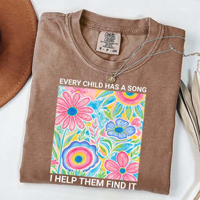 Music Teacher Appreciation Floral T-Shirt