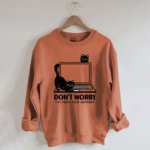 Don't Worry I'm From Tech Support Cat Sweatshirt