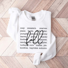Fall Definition Words Sweatshirt