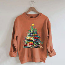 Christmas Book Tree Xmas Lover Sweatshirt