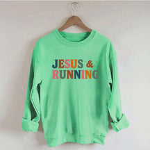 Jesus Running Marathoner Sweatshirt