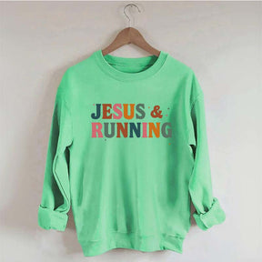 Jesus Running Marathoner Sweatshirt