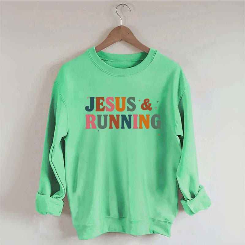 Jesus Running Marathoner Sweatshirt