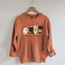 Autumn Leaves and Coffee Please Fall Sweatshirt