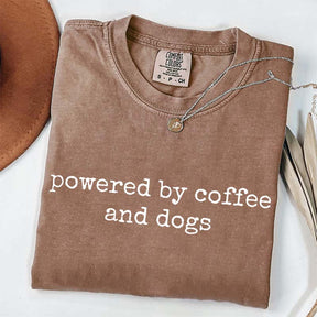 Powered By Coffee And Dogs T-Shirt